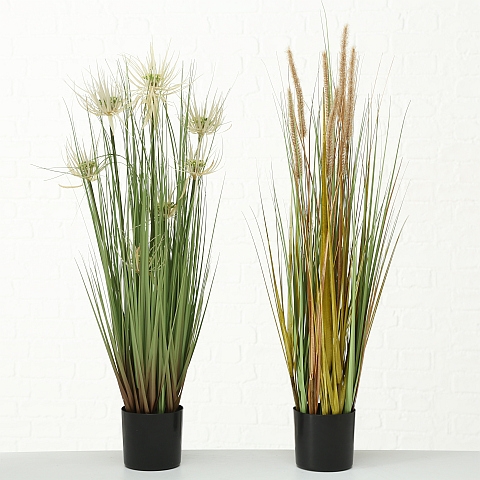 Gras im Topf Nissa | Kunststoff grün, sortiert
