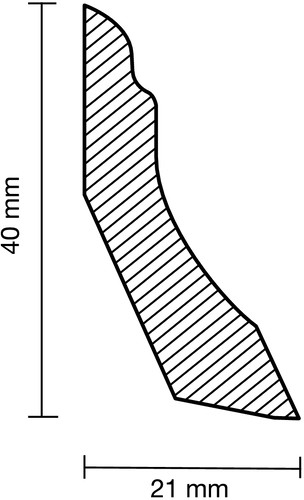 Sockelleiste Eiche | 2440 x 40 x 21 mm