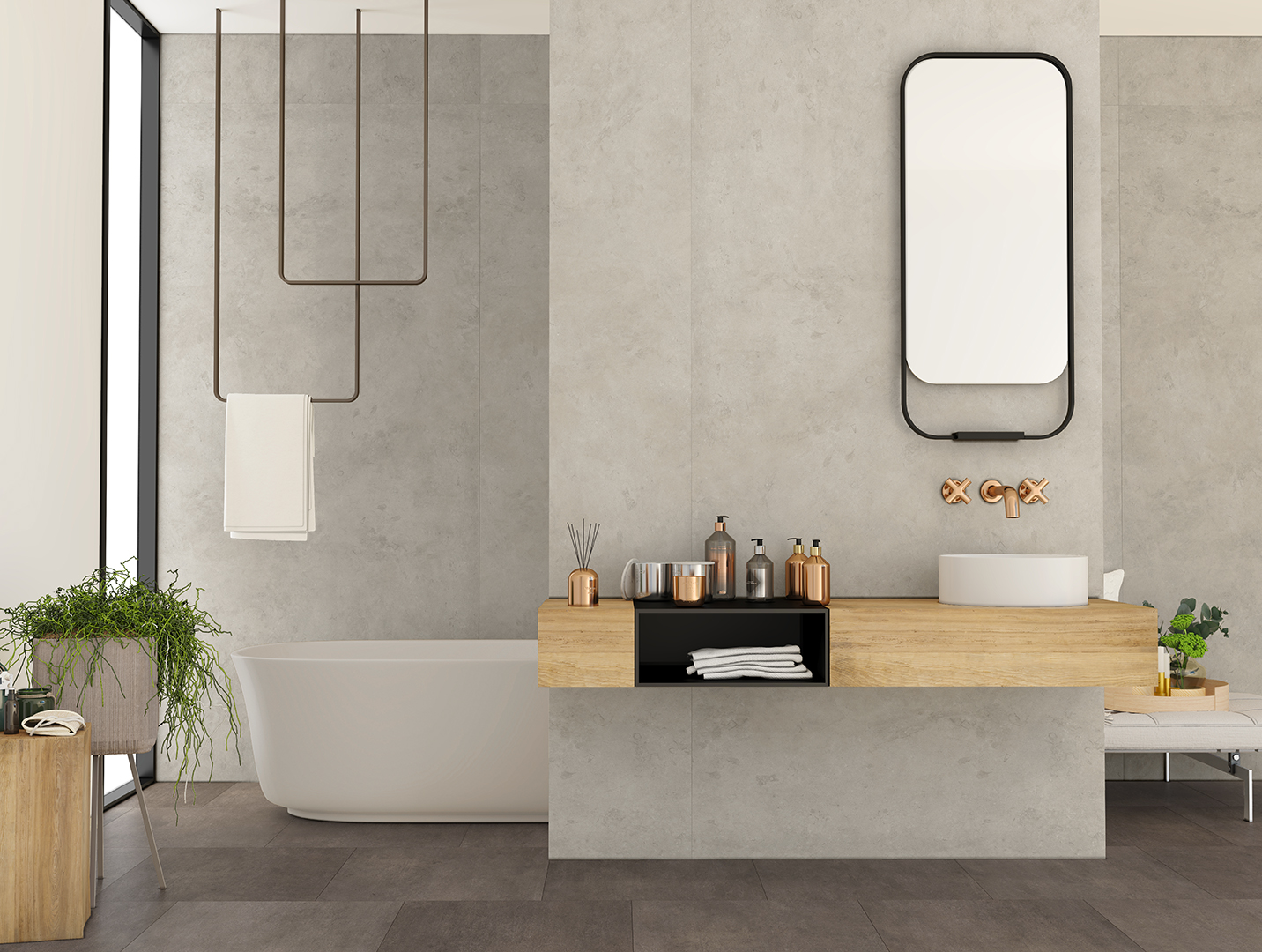 Wunderwerk Ceramin Tiles Beton beige