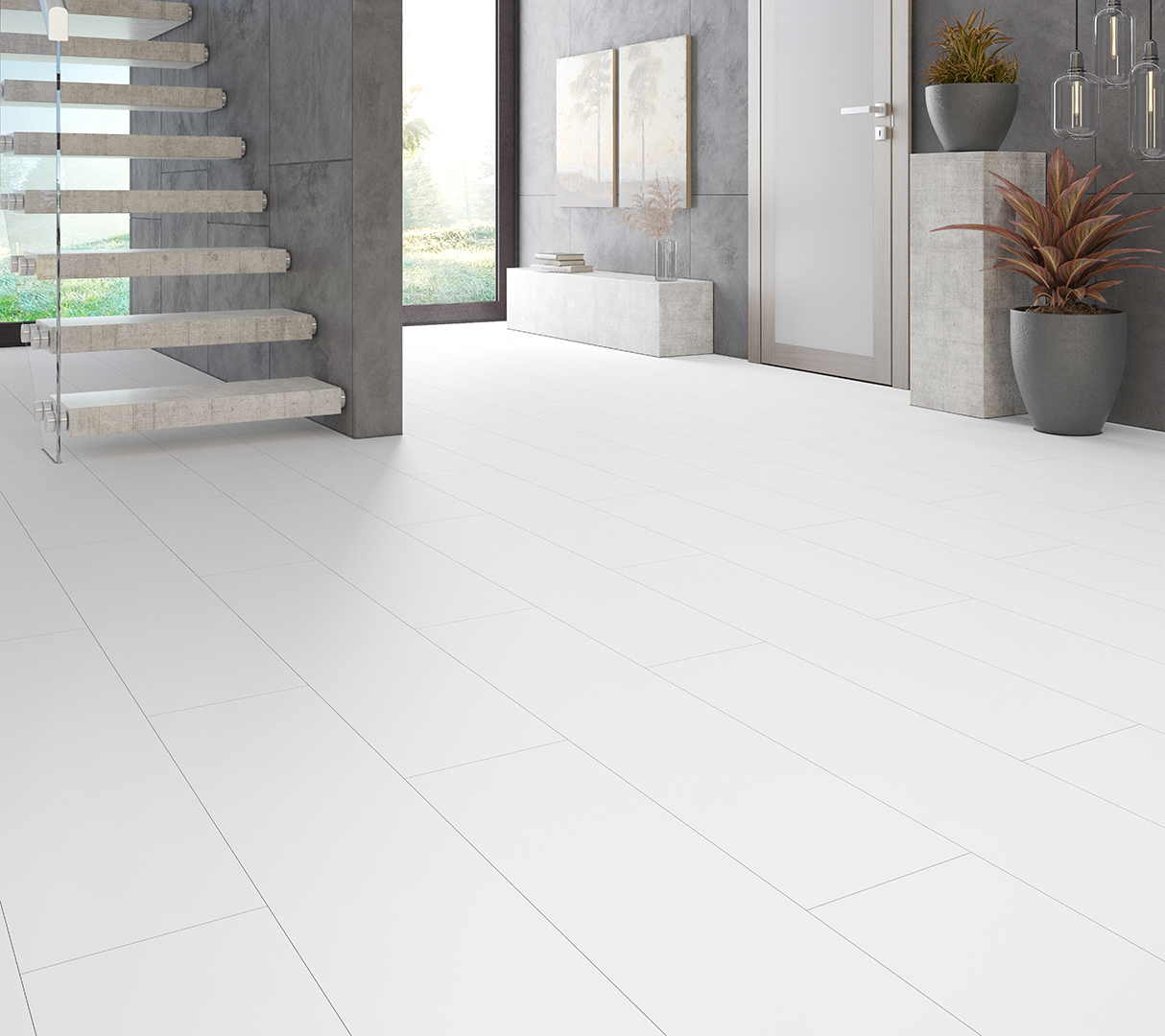 Wunderwerk Ceramin Tiles Uni weiß