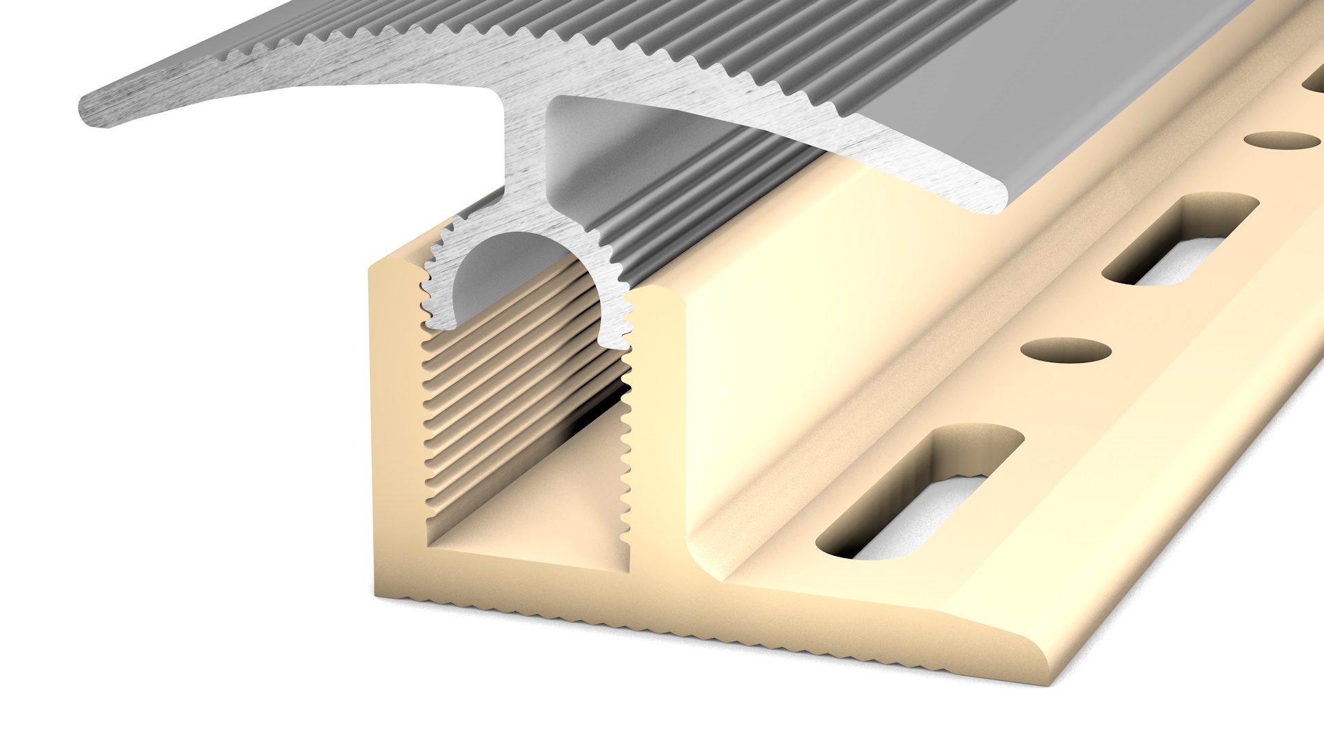 ProfiTec PVC-Basisprofil | 1000 x 14-18 x 15 mm