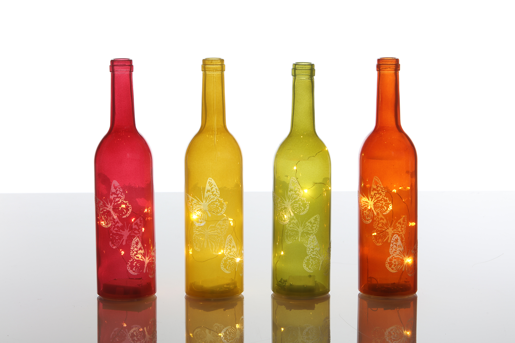 LED Deko Glasflasche Torno