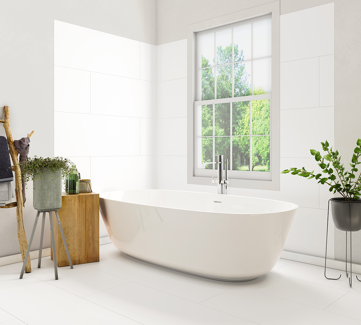 Wunderwerk Ceramin Tiles Uni weiß