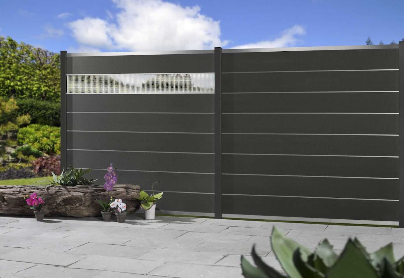 DONATUS Bohlenset Anthrazit/Alu blank