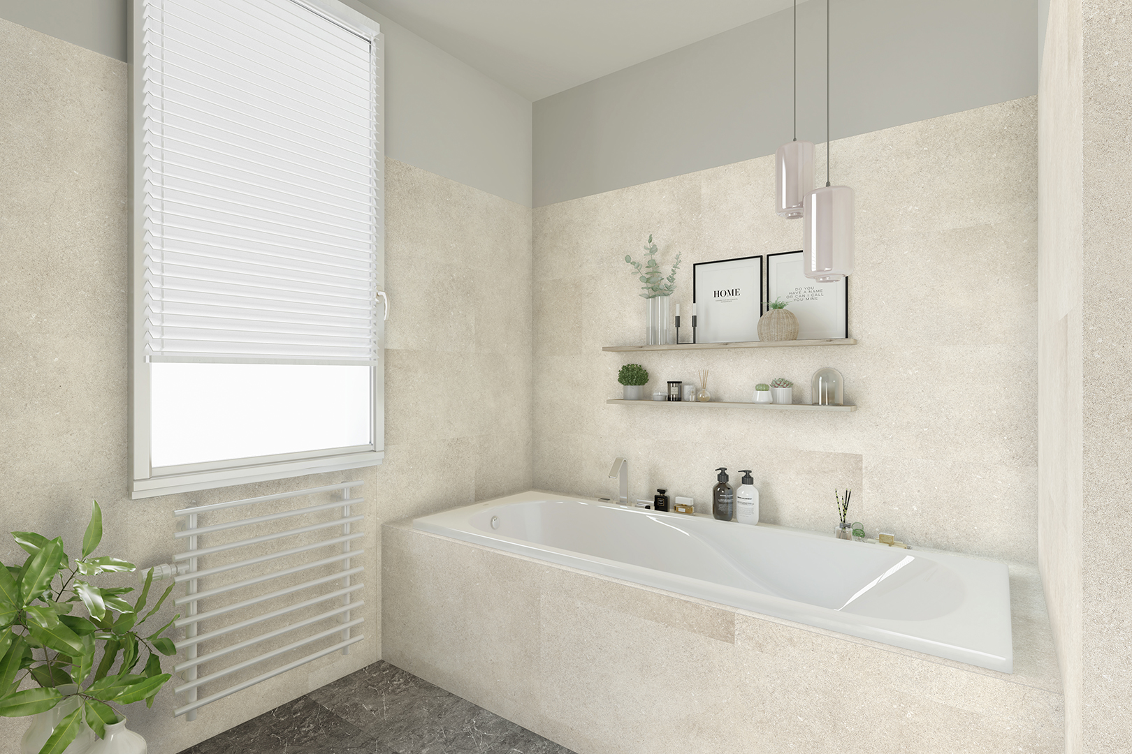 Wunderwerk Ceramin Tiles Stein Beige