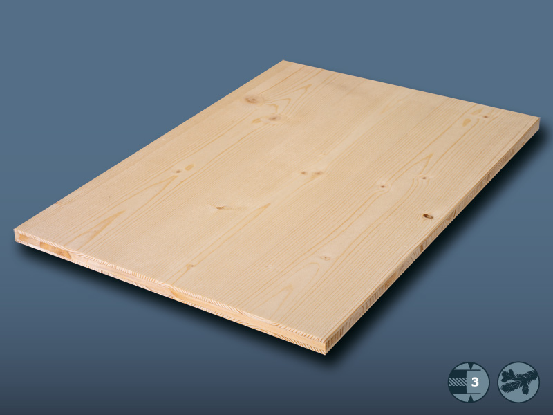 Dreischichtplatte Fichte | 5000 x 1250 x 19 mm