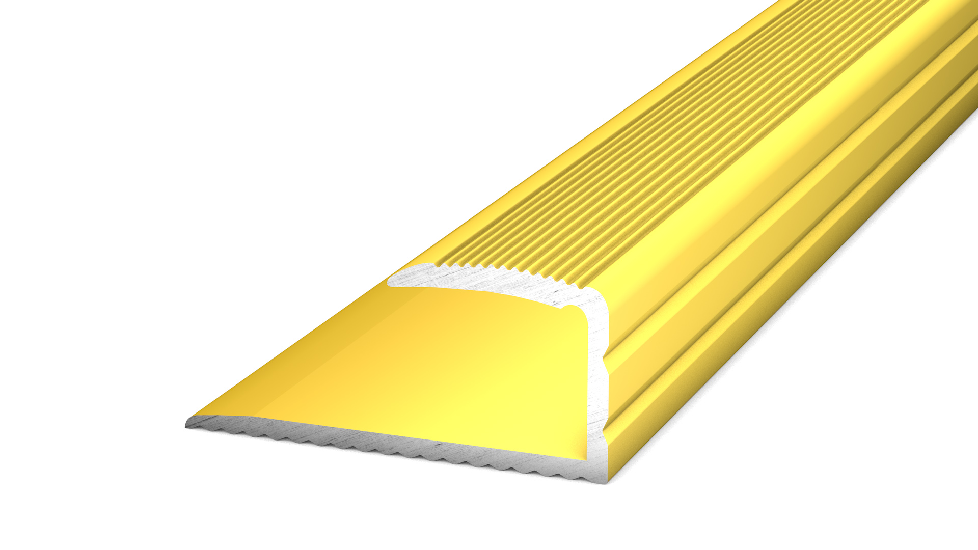 Alu-Einfassprofil Gold | 2700 x 28 x 8,6 mm / 7-9 mm