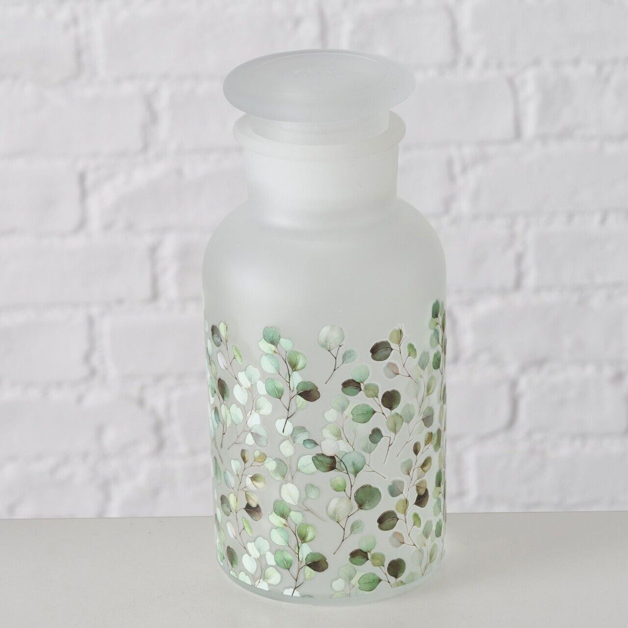 Flasche Eukana mit Korken, sort.