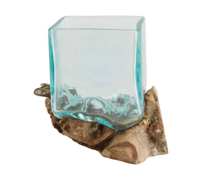 Wurzel mit Glas viereckig
