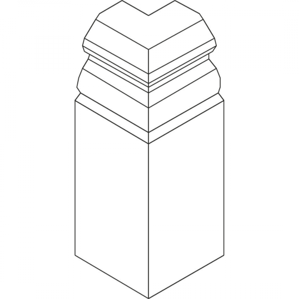 Außenecke zu Fußleiste Profil 10 PK 60mm